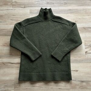 Wilfred Forest Green Turtleneck Sweater 100% Wool